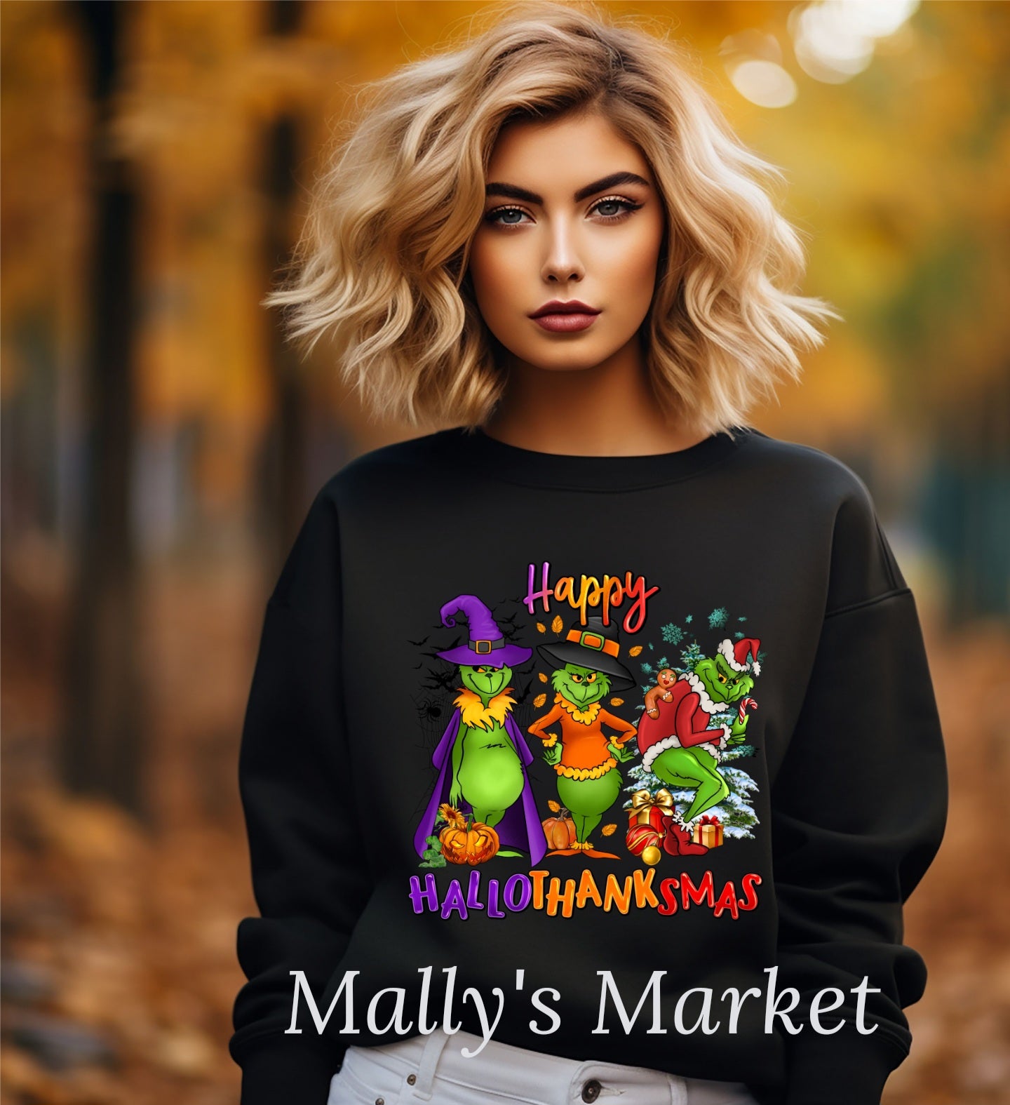 Hallothanksmas Crewneck Gildan Sweatshirt