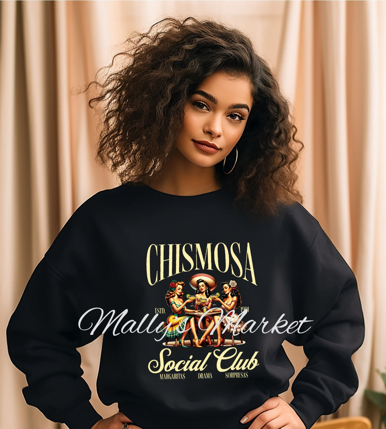 Chismosa (yellow) Crewneck Gildan Sweatshirt