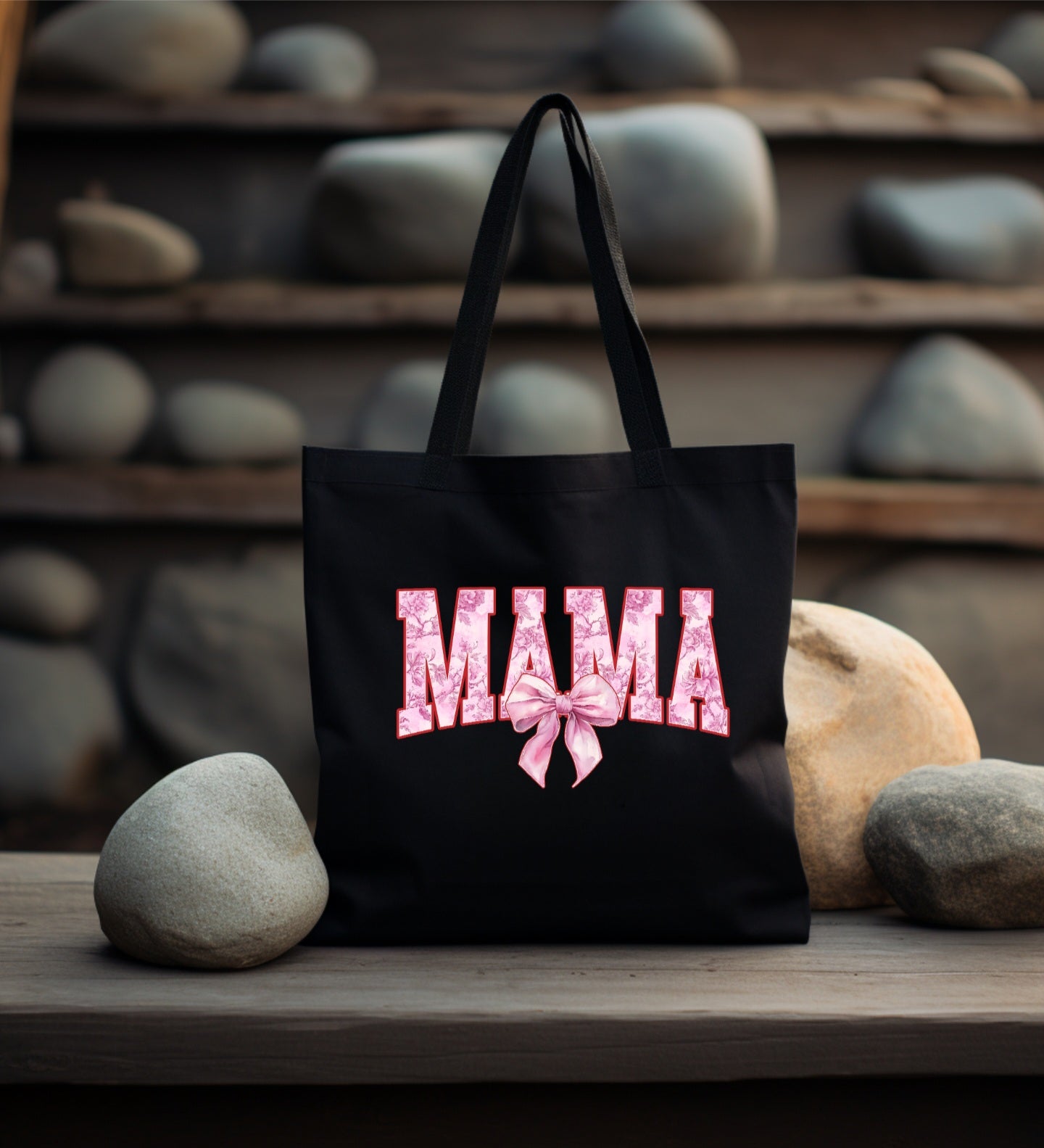 Mama Pink Black Tote Bag