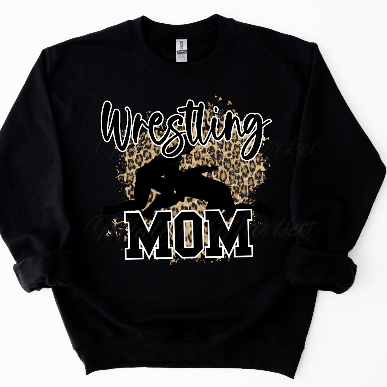 Wrestling Mom Crewneck Gildan Sweatshirt