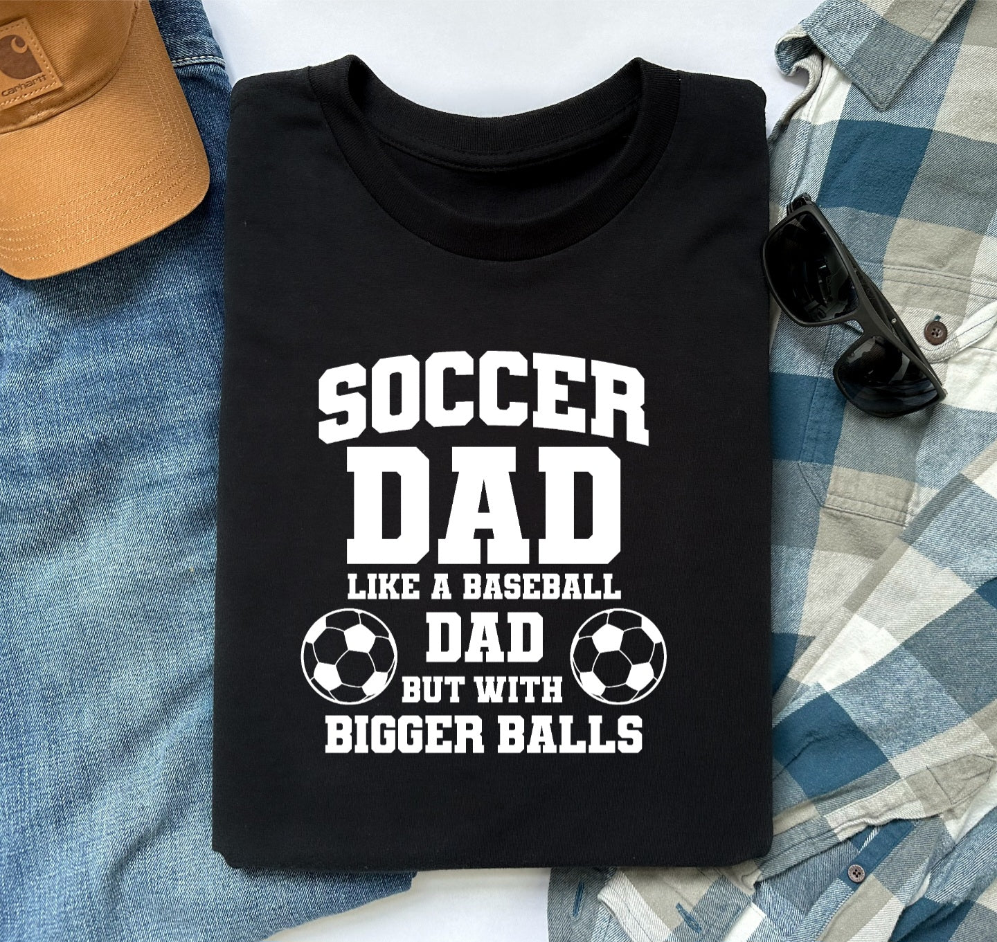 Soccer Dad Black Gildan Heavy cotton Tshirt
