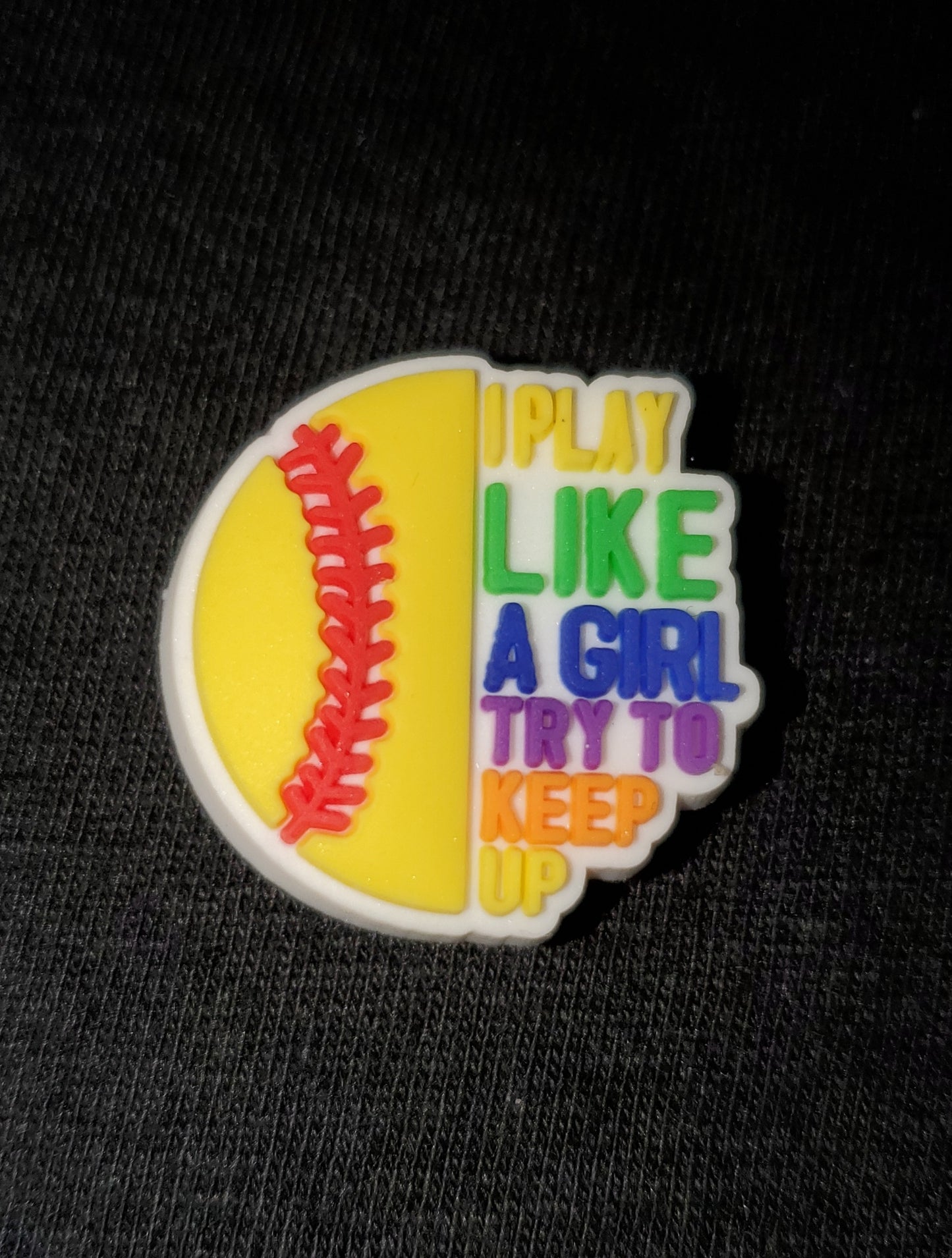 Set of 5 Softball Croc Charms