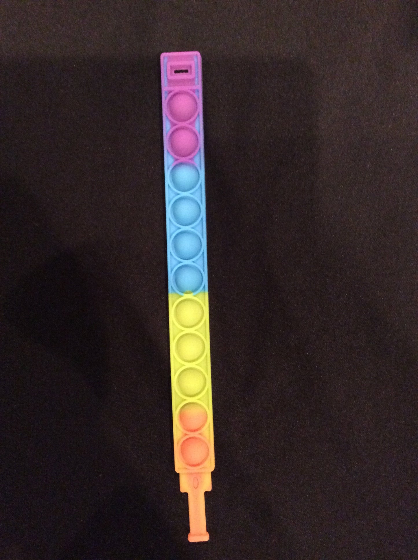 Multicolored Bracelet Bubble Pop It Fidget 7.75 inches long Purple, Blue, Lime Green and Orange