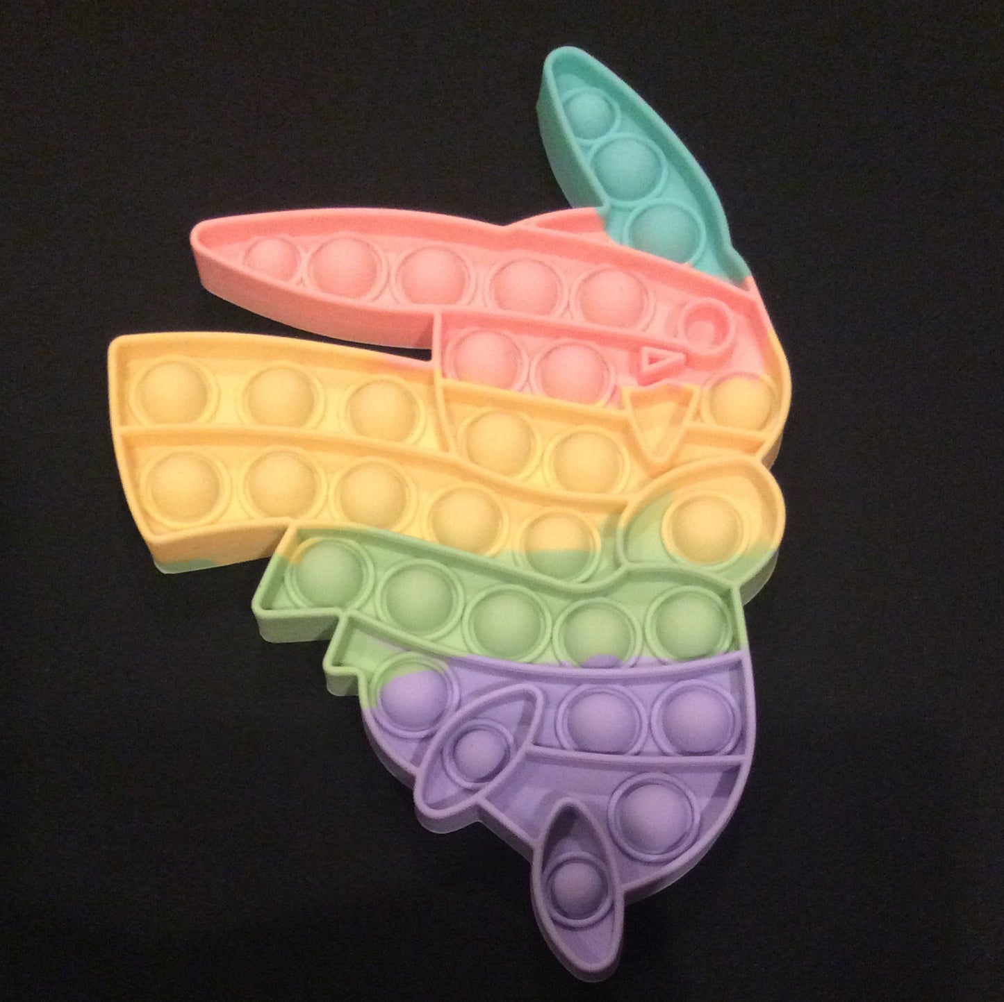 Sherbet Multicolored Bubble Pop It Fidget. 8 inches tall 5 inches wide.