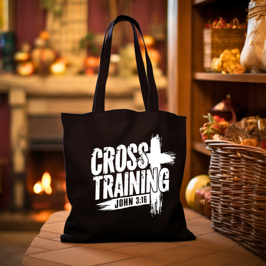 Cross Training Black Tote Bag