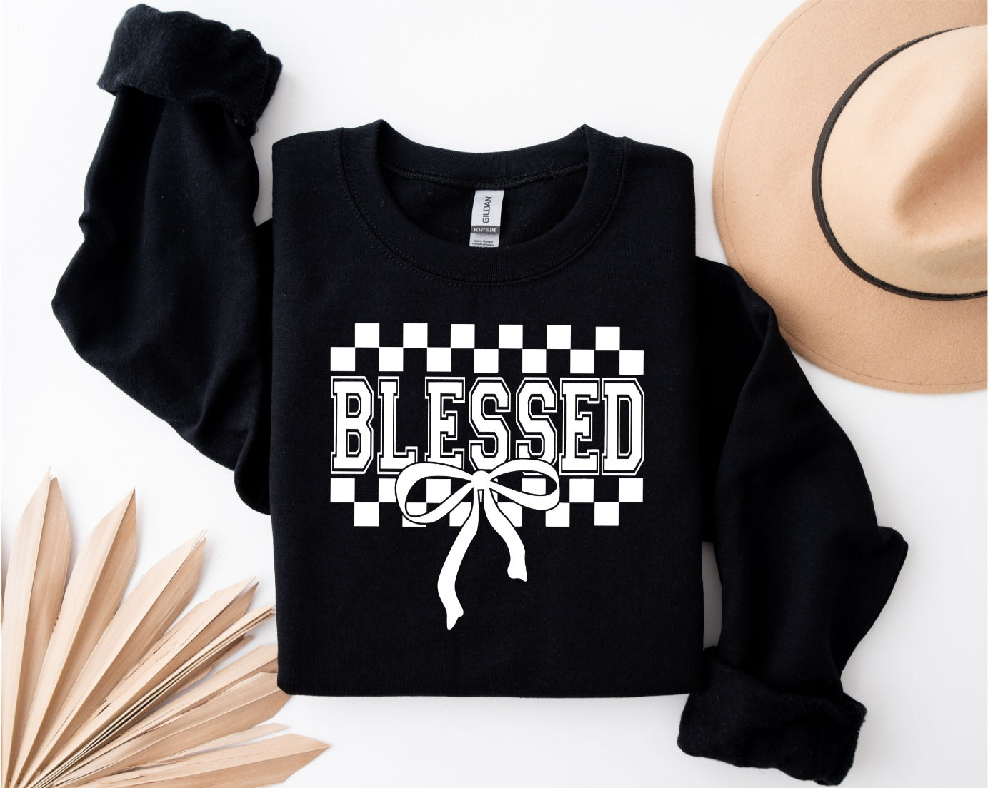 Black Blessed Crewneck Gildan Sweatshirt