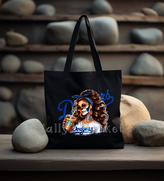 Baseball Skelly Girl Tote
