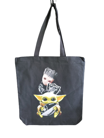 Football Black and Silver Tote