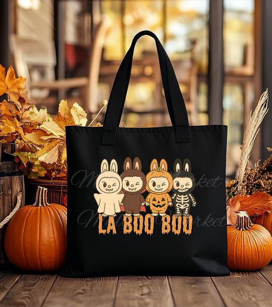 Cute Monster Black Tote Bag