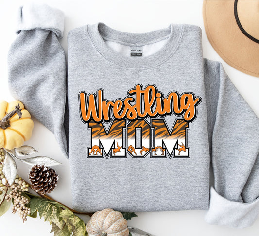 Wrestling Mom Crewneck Gildan Sweatshirt