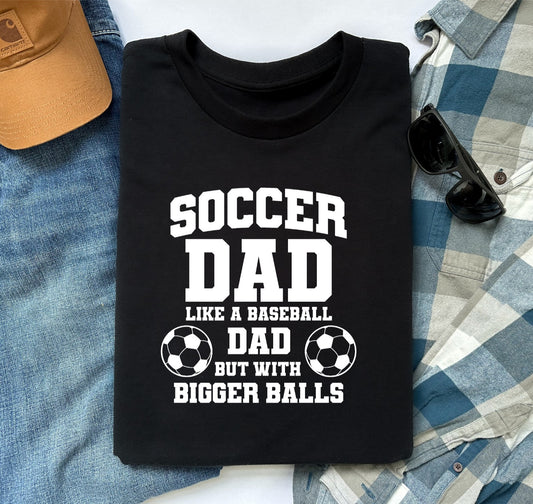 Soccer Dad Black Gildan Heavy cotton Tshirt
