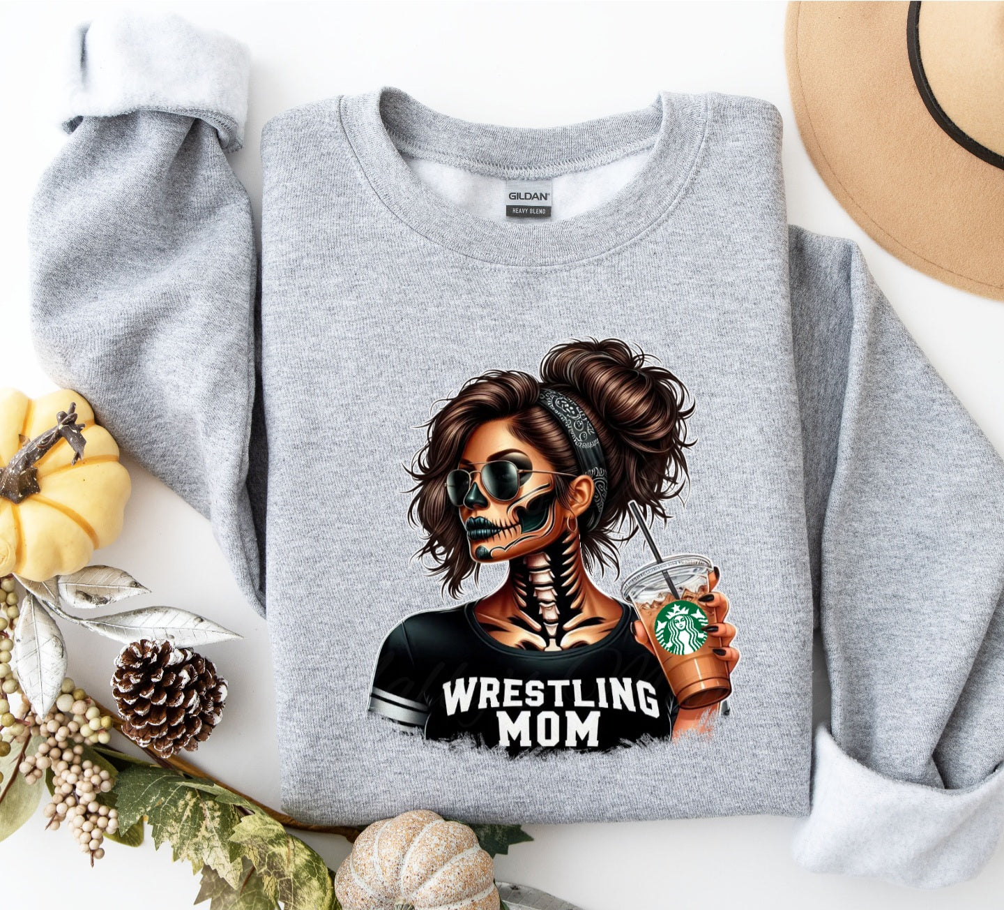 Wrestling Mom Crewneck Gildan Sweatshirt