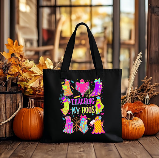 Ghost Teaching My Boos Black Tote Bag