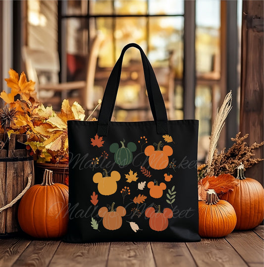 Pumpkins Black Tote Bag