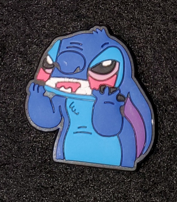 Croc Charm Blue guy angry Charm