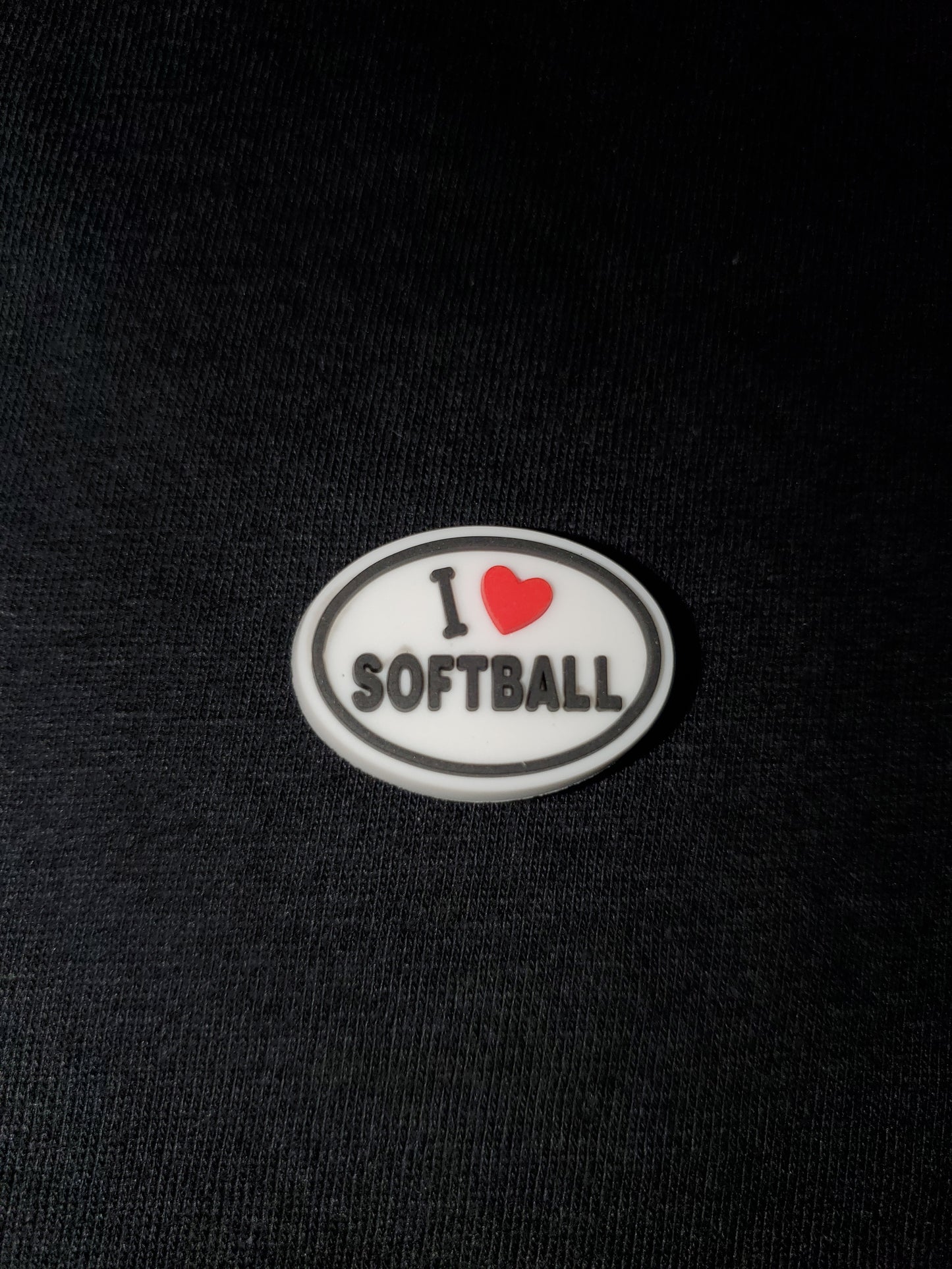 I love Softball Croc Charm