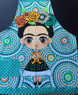 Frida Kahlo Apron Green