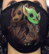 Mask Groot and Yoda Adult Face Mask