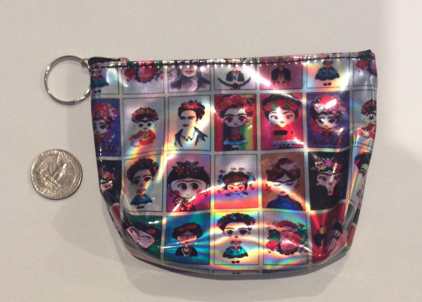 Frida Kahlo Holographic looking Coin Purse