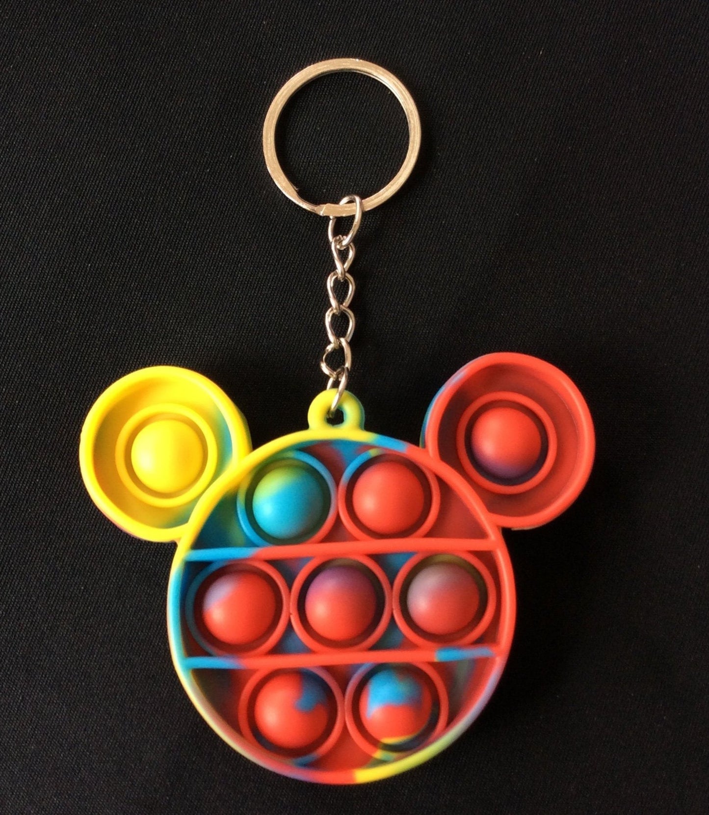 Mouse Shaped Bubble Pop It Fidget Keychain