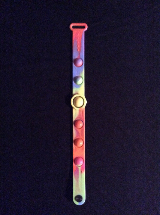 Bubble Pop It Multicolored Fidget Wristband 1/2 inch wide