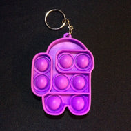 Among Us Shaped Bubble Pop It Fidget Keychain 3 inches tall