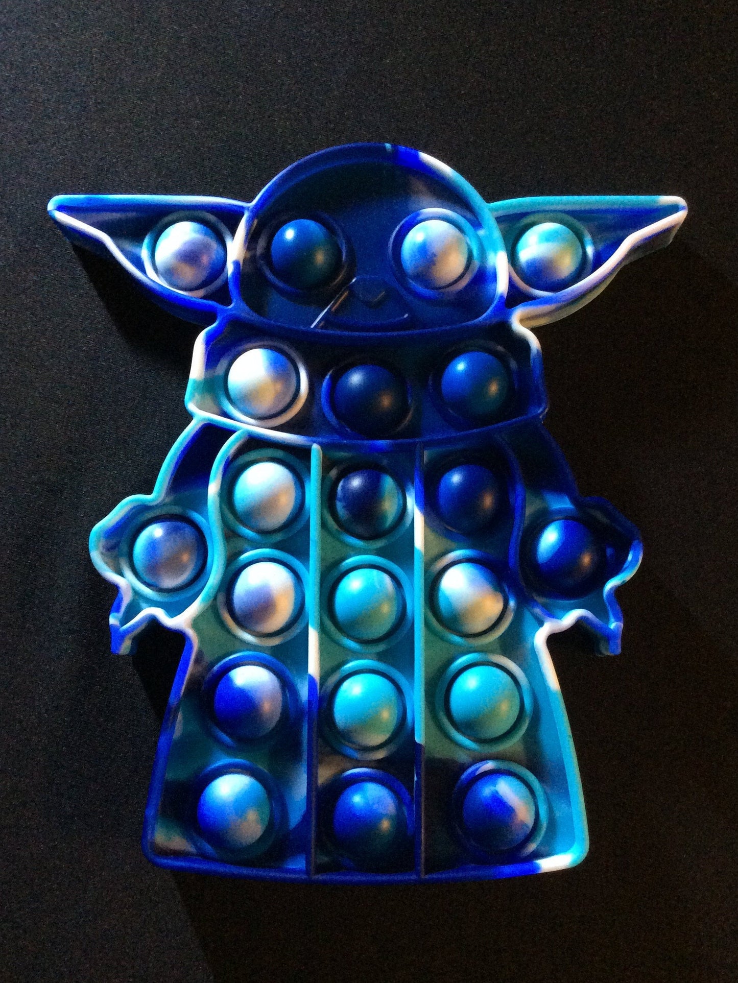 Yoda Shaped Blue Bubble Pop Fidget 6 inches Tall