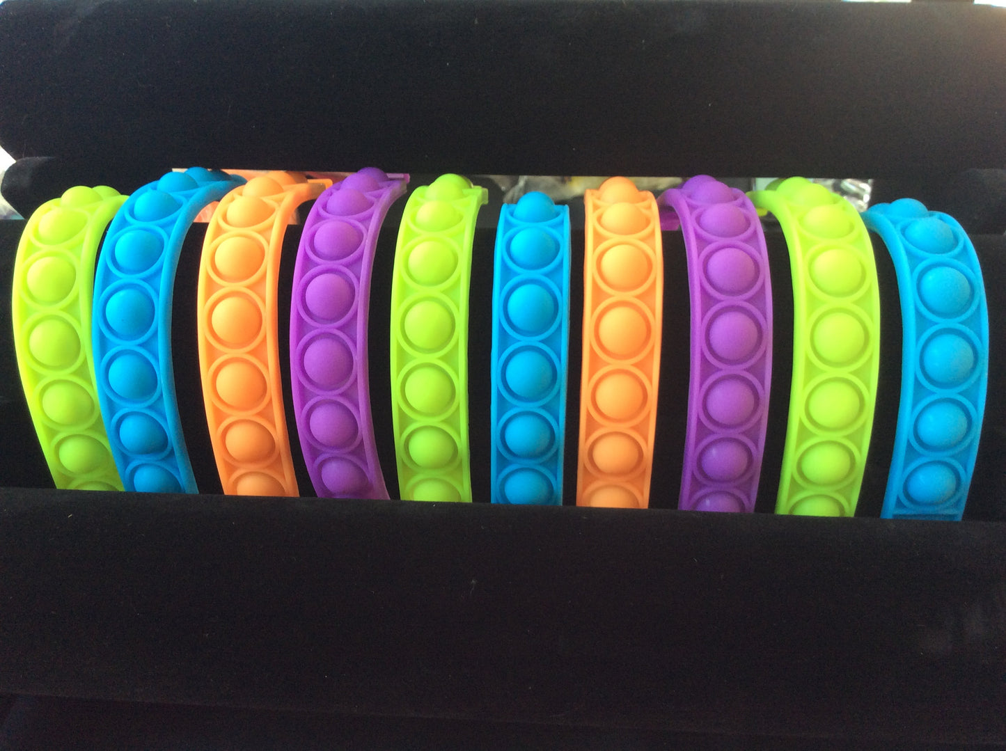 Purple Bracelet Bubble Pop It Fidget 7.75 inches long