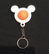 Orange Simple Dimple Mouse Shaped Keychain