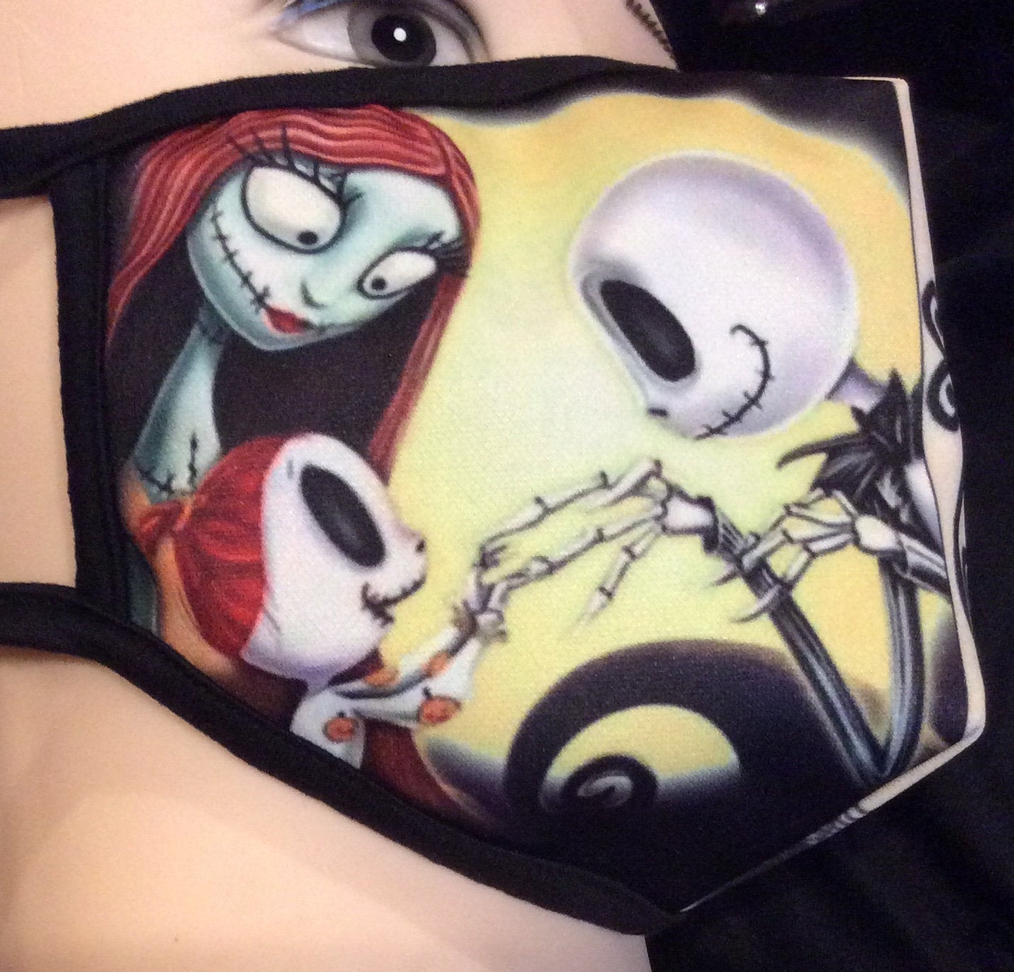 Mask Jack Skellington and Sally Adult Face Mask