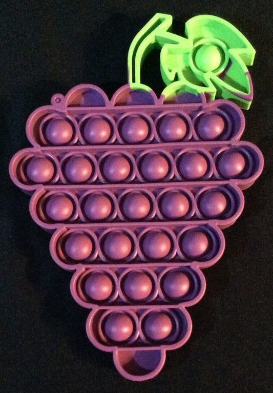 6.5 inches tall x 4.5 inches wide Grapes Bubble Pop It Fidget