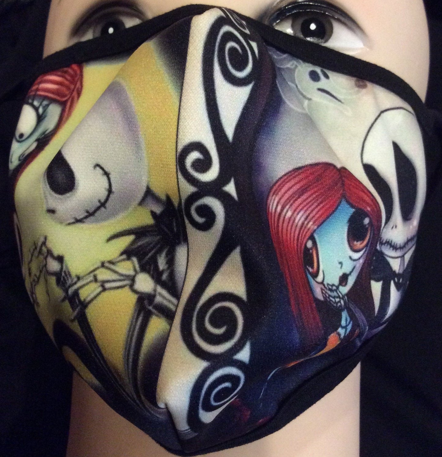 Mask Jack Skellington and Sally Adult Face Mask