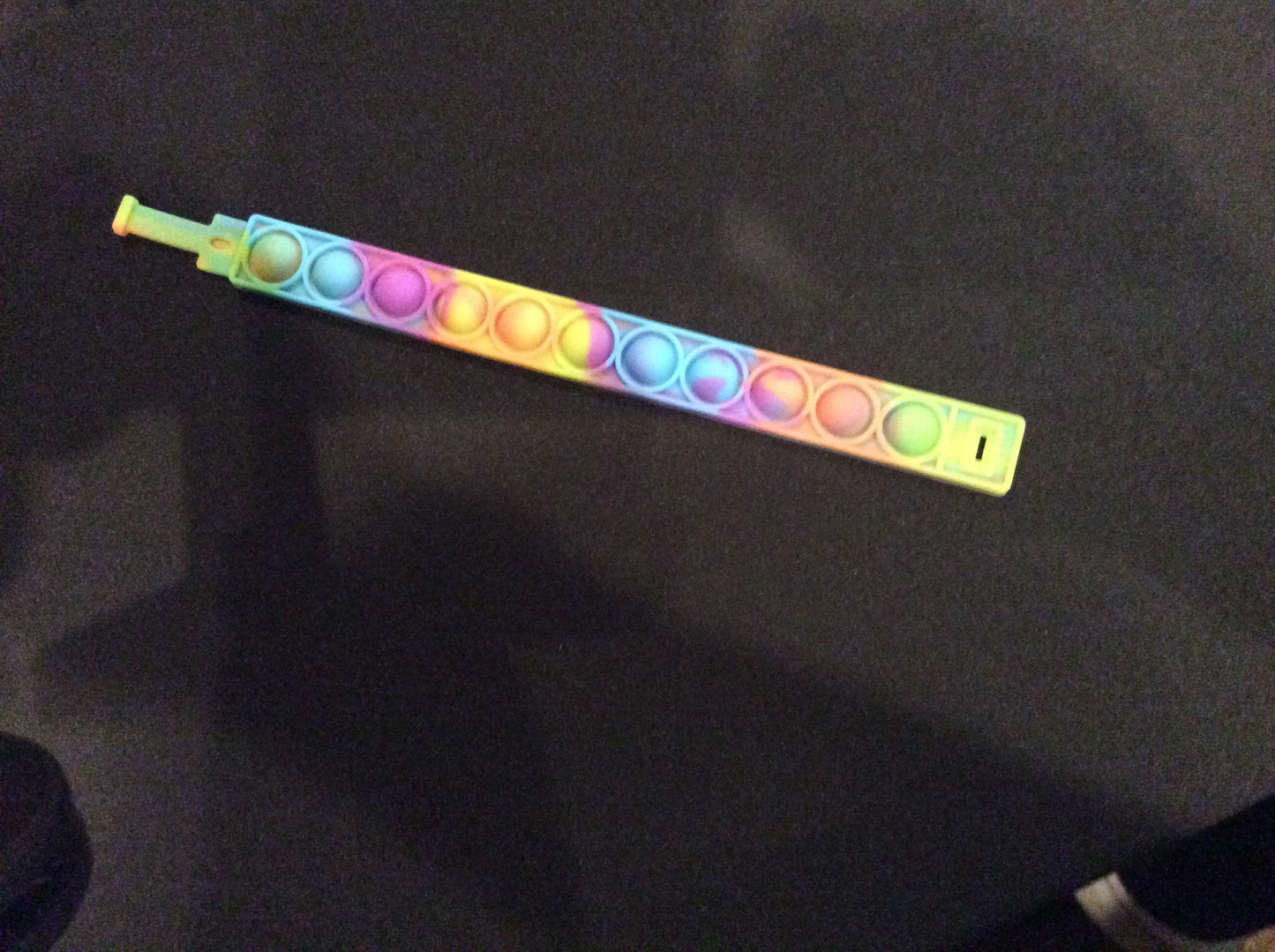 Multicolored Bracelet Bubble Pop It Fidget 7.75 inches long